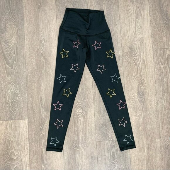 Beach Riot Soulcycle Star Studded High Rise Leggings Black Size Small - Picture 4 of 15